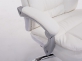 Rozkładany fotel biurowy TROY XL obrotowy podnóżek BIAŁA