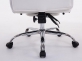 Rozkładany fotel biurowy TROY XL obrotowy podnóżek ekoskóra BIAŁA