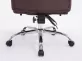 Rozkładany fotel biurowy TROY XL obrotowy podnóżek materiał BRĄZOWY