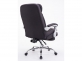 Rozkładany fotel biurowy TROY XL obrotowy podnóżek materiał CZARNY