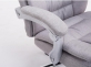 Rozkładany fotel biurowy TROY XL obrotowy podnóżek materiał SZARY