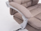 Rozkładany fotel biurowy TROY XL obrotowy podnóżek materiał TAUPE