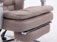 Rozkładany fotel biurowy TROY XL obrotowy podnóżek materiał TAUPE