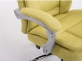 Rozkładany fotel biurowy TROY XL obrotowy podnóżek materiał ŻÓŁTOZIELONY