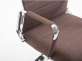 Fotel biurowy obrotowy KOLUMBUS nogi chrom siedzisko materiałowe BRĄZOWE