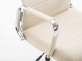 Fotel biurowy obrotowy KOLUMBUS nogi chrom siedzisko materiałowe KREMOWE