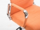 Fotel biurowy obrotowy KOLUMBUS nogi chrom siedzisko materiałowe POMARAŃCZOWE