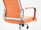 Fotel biurowy obrotowy KOLUMBUS nogi chrom siedzisko materiałowe POMARAŃCZOWE