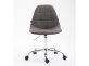 Krzesło do biura REIMS obrotowe regulowana wysokość tapicerka materiałowa CIEMNOSZARA