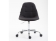 Krzesło do biura REIMS obrotowe regulowana wysokość tapicerka materiałowa CZARNA