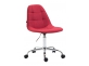 Krzesło do biura REIMS obrotowe regulowana wysokość tapicerka materiałowa CZERWONA