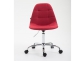 Krzesło do biura REIMS obrotowe regulowana wysokość tapicerkaowa CZERWONA