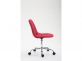 Krzesło do biura REIMS obrotowe regulowana wysokość tapicerkaowa CZERWONA