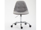 Krzesło do biura REIMS obrotowe regulowana wysokość tapicerka materiałowa SZARA