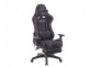 Fotel dla gracza masażer podgrzewany z podnóżkiem Turbo XFM czarno-brązowa tapicerka materiałowa