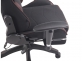 Fotel dla gracza masażer podgrzewany z podnóżkiem Turbo XFM czarno-brązowa tapicerka materiałowa