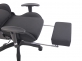 Fotel dla gracza masażer podgrzewany z podnóżkiem Turbo XFM czarno-czarna tapicerkaowa