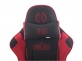 Fotel dla gracza masażer podgrzewany z podnóżkiem Turbo XFM czarno-czerwona tapicerkaowa