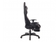 Fotel dla gracza masażer podgrzewany z podnóżkiem Turbo XFM czarno-szara tapicerka materiałowa