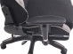 Fotel dla gracza masażer podgrzewany z podnóżkiem Turbo XFM czarno-szara tapicerkaowa