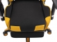 Fotel dla gracza masażer podgrzewany z podnóżkiem Turbo XFM czarno-żółta tapicerkaowa