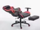 Racing Krzesło biurowe Shift V2 tapicerka ekoskóra z podnóżkiem CZARNO-CZERWONA