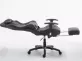 Racing Krzesło biurowe Shift V2 tapicerka ekoskóra z podnóżkiem CZARNO-SZARA