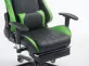 Racing Krzesło biurowe Shift V2 tapicerka ekoskóra z podnóżkiem CZARNO-ZIELONA