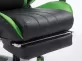 Racing Krzesło biurowe Shift V2 tapicerka ekoskóra z podnóżkiem CZARNO-ZIELONA