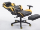 Racing Krzesło biurowe Shift V2 tapicerka ekoskóra z podnóżkiem CZARNO-ŻÓŁTA