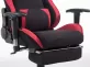 Racing Krzesło biurowe Shift V2 tapicerka materiał z podnóżkiem CZARNO-CZERWONA