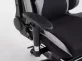 Racing Krzesło biurowe Shift tapicerka z podnóżkiem CZARNO-SZARA
