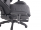Fotel dla gracza masażer podgrzewany z podnóżkiem Turbo XFM czarno-czarna tapicerka skóra ekologiczna