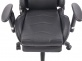 Fotel dla gracza masażer podgrzewany z podnóżkiem Turbo XFM czarno-czarna tapicerka skóra ekologiczna