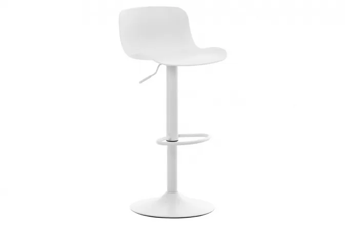 Hoker barowy biały obrotowy siedzisko tworzywo sztuczne BIAŁE