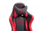 Fotel gamingowy z podnóżkiem czarno-czerwony