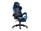 Fotel gamingowy z podnóżkiem czarno-niebieski