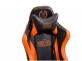 Fotel gamingowy z podnóżkiem czarno-pomarańczowy