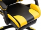Fotel gamingowy z podnóżkiem czarno-żółty