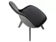 Krzesło LINAE skandynawskie stołowe siedzisko polipropylen tapicerka nogi CZARNE
