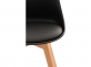 Krzesło LINAE skandynawskie stołowe siedzisko polipropylen tapicerka nogi drewnalne