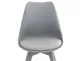 Krzesło LINAE skandynawskie stołowe siedzisko polipropylen tapicerka nogi SZARE