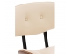 Nowoczesny hoker SARNIA z noga  - siedzisko gięte drewno ORZECH tapicerka