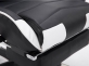 Fotel gamingowy z podnóżkiem Racing Turbo czarno-biały