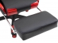 Fotel gamingowy z podnóżkiem Racing Turbo czarno-czerwono błyszcząca