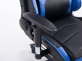 Fotel gamingowy z podnóżkiem Racing Turbo czarno-niebieska