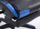 Fotel gamingowy z podnóżkiem Racing Turbo czarno-niebieska
