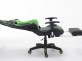 Fotel gamingowy z podnóżkiem Racing Turbo czarno-zielona