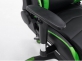 Fotel gamingowy z podnóżkiem Racing Turbo czarno-zielona