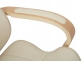 fotel biurowy obrotowy kółka MELILLA siedzisko drewno jasne tapicerka